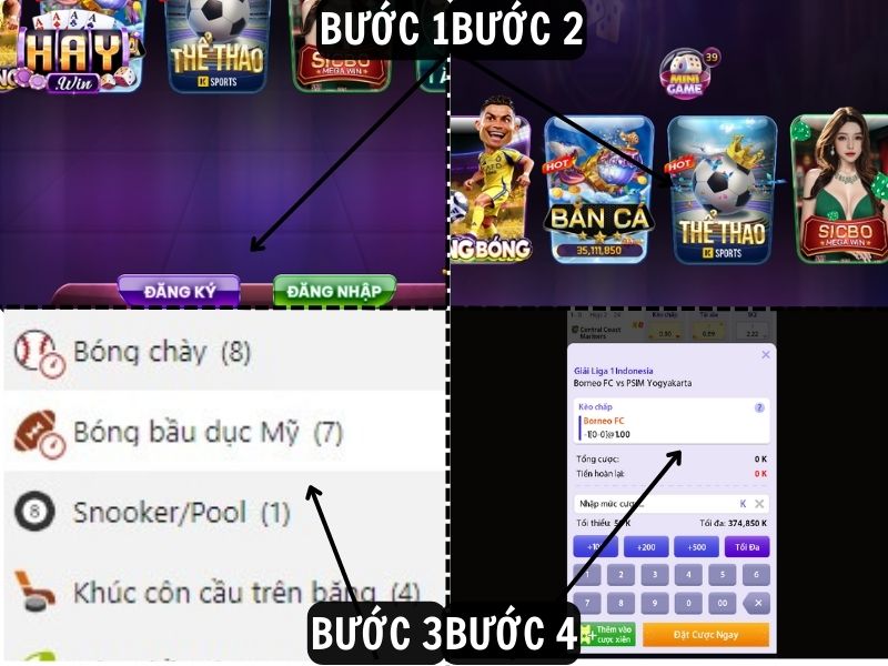 Bốn bước hướng dẫn tham gia cá cược bóng bầu dục tại HAYWIN