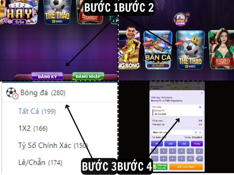 Bốn bước hướng dẫn tham gia cá cược bóng đá tại HAYWIN