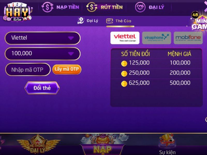 Điền vào biểu mẫu rút tiền