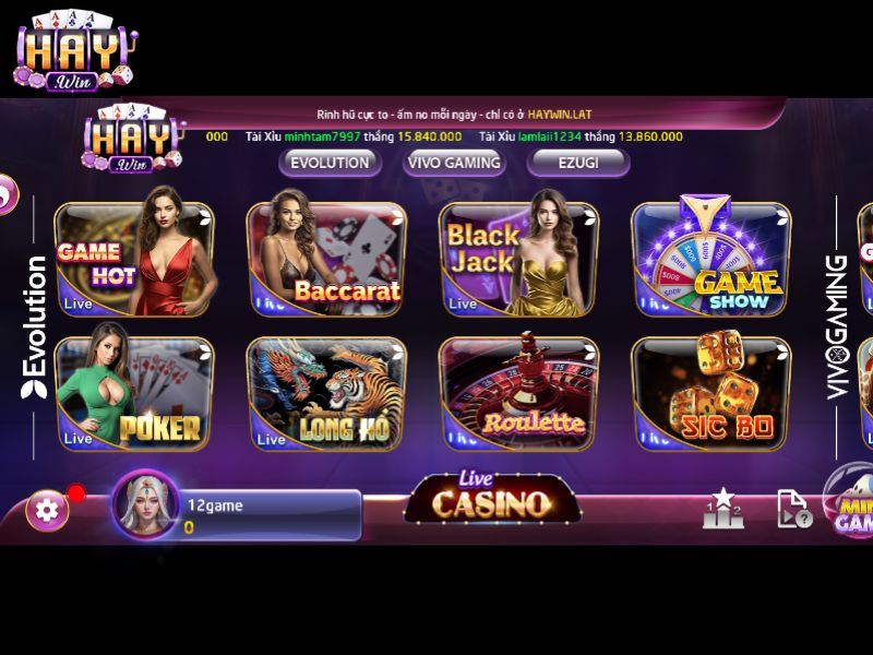 HAYWIN sở hữu kho trò chơi đa dạng bậc nhất