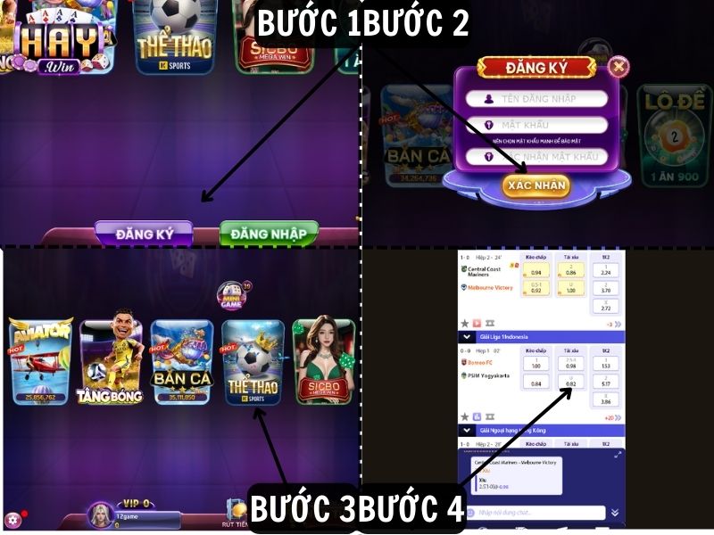 Hướng dẫn bốn bước chuẩn tham gia thể thao HAYWIN