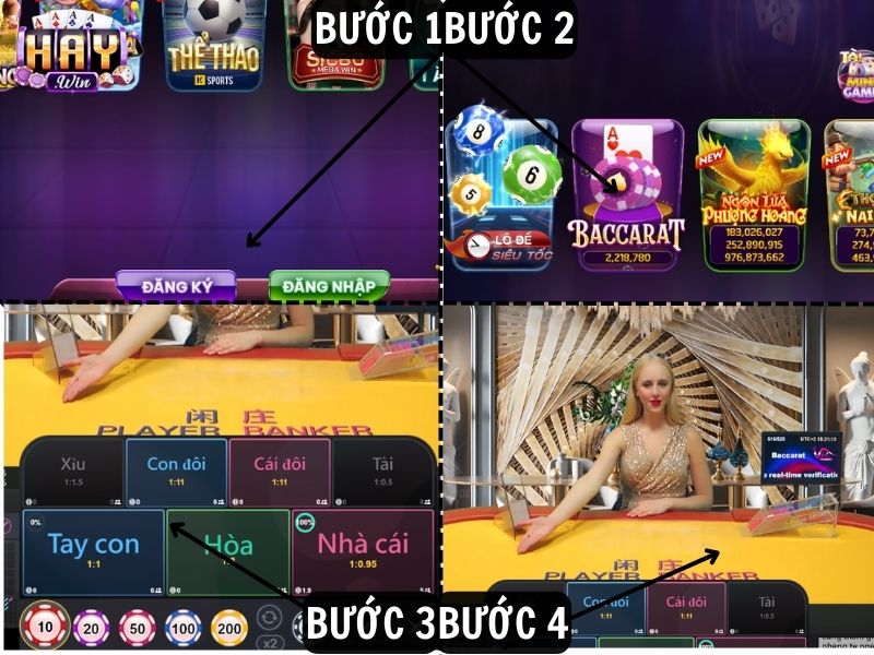 Hướng dẫn bốn bước tham gia baccarat ăn tiền tại HAYWIN