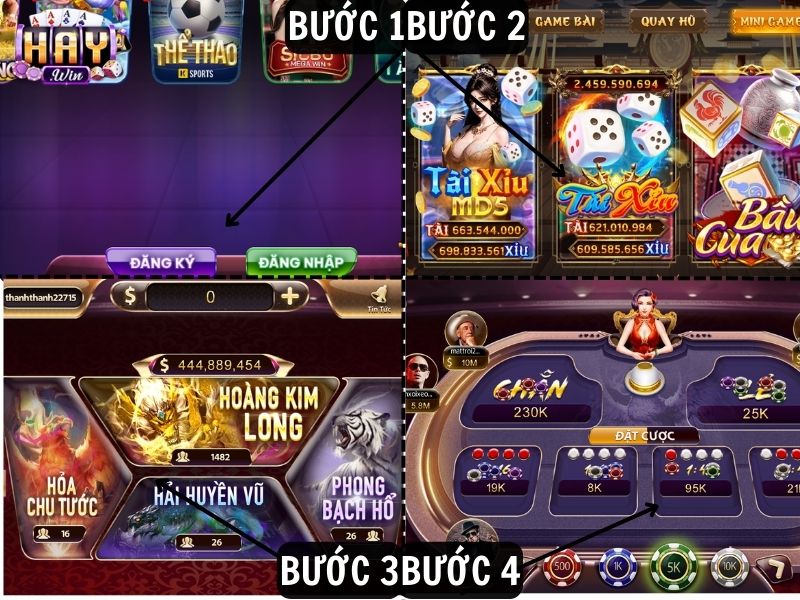Hướng dẫn bốn bước tham gia xóc đĩa ăn tiền tại HAYWIN