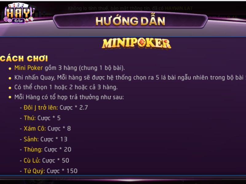 Những tổ hợp bài giành chiến thắng khi chơi